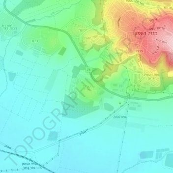 Mapa topográfico Sarid, altitude, relevo