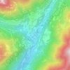 Mapa topográfico Creto, altitude, relevo
