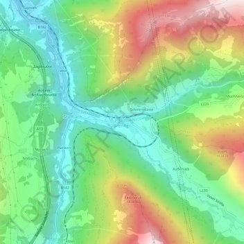 Mapa topográfico St. Jodok am Brenner, altitude, relevo