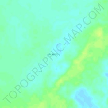 Mapa topográfico Aranday, altitude, relevo