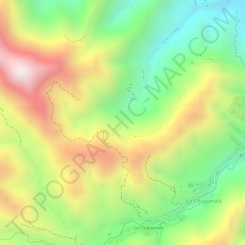 Mapa topográfico San Miguel, altitude, relevo