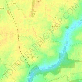 Mapa topográfico Ohé, altitude, relevo