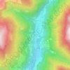 Mapa topográfico Gromo San Marino, altitude, relevo