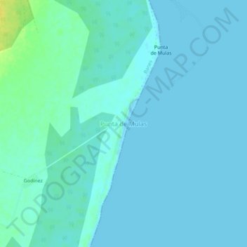 Mapa topográfico Punta de Mulas, altitude, relevo