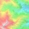Mapa topográfico Alpe del Cortese, altitude, relevo