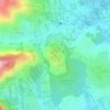 Mapa topográfico Yaoundé, altitude, relevo