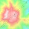 Mapa topográfico Volcán Calbuco, altitude, relevo