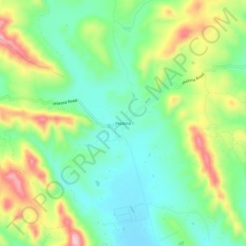 Mapa topográfico Huasna, altitude, relevo
