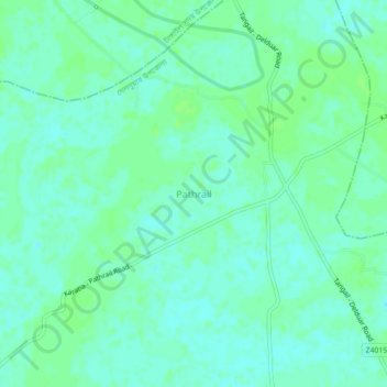 Mapa topográfico Pathrail, altitude, relevo