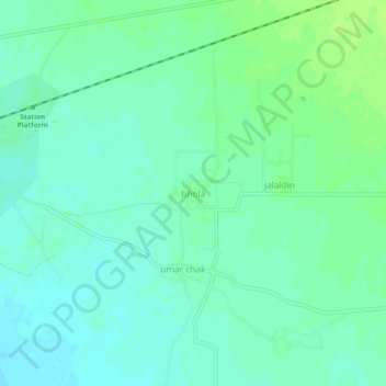 Mapa topográfico bhola, altitude, relevo