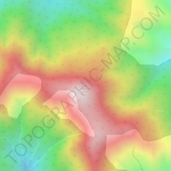 Mapa topográfico Mount Lanat, altitude, relevo