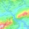 Mapa topográfico Barbón, altitude, relevo