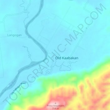 Mapa topográfico Nanga-an, altitude, relevo