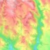 Mapa topográfico Le Viala, altitude, relevo