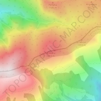 Mapa topográfico La Mana, altitude, relevo