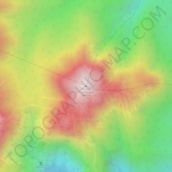 Mapa topográfico Mount Kalatungan, altitude, relevo