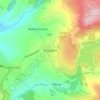 Mapa topográfico Dousland, altitude, relevo