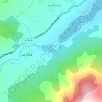 Mapa topográfico La Paguera, altitude, relevo