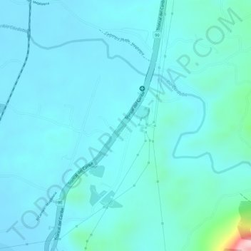 Mapa topográfico Cordobita, altitude, relevo