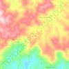 Mapa topográfico Bairro dos Grilos, altitude, relevo