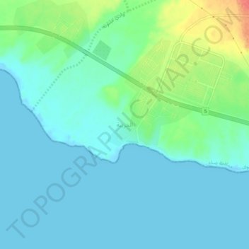 Mapa topográfico Al Khuraybah, altitude, relevo