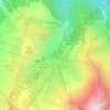 Mapa topográfico Arc 1950, altitude, relevo