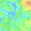 Mapa topográfico Kergouguec, altitude, relevo