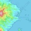 Mapa topográfico Kawéni, altitude, relevo
