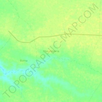 Mapa topográfico Kheri Silgena, altitude, relevo