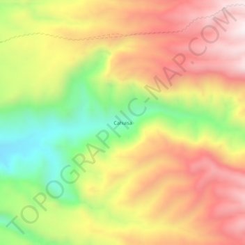 Mapa topográfico Cahuisa, altitude, relevo