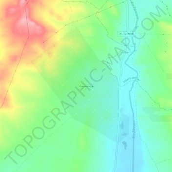Mapa topográfico Casalonga, altitude, relevo