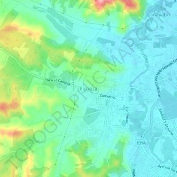 Mapa topográfico Picoazá, altitude, relevo