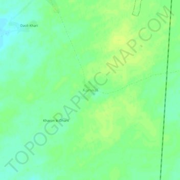 Mapa topográfico Kanwal, altitude, relevo