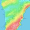 Mapa topográfico Kerglintin, altitude, relevo