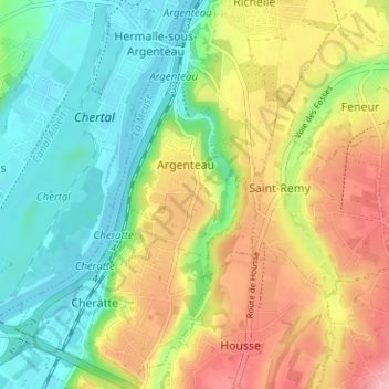 Mapa topográfico Sarolay, altitude, relevo