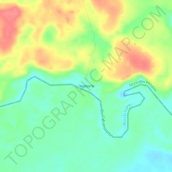 Mapa topográfico Destierro, altitude, relevo