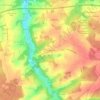 Mapa topográfico Les Bergers, altitude, relevo