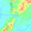 Mapa topográfico Sungai Langsat, altitude, relevo