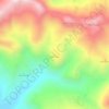 Mapa topográfico Golo Moal, altitude, relevo