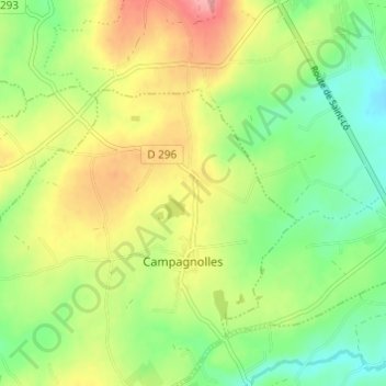 Mapa topográfico L'Aunay, altitude, relevo