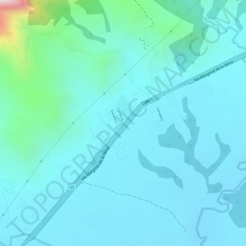 Mapa topográfico LA GUAFILLA, altitude, relevo