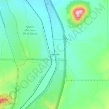 Mapa topográfico Greenland, altitude, relevo