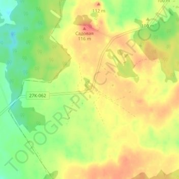 Mapa topográfico Yagodnoye, altitude, relevo