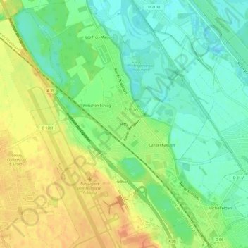 Mapa topográfico Ritty, altitude, relevo