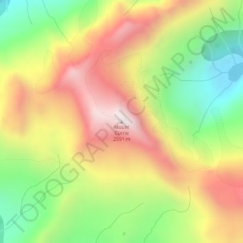 Mapa topográfico Mount Currie, altitude, relevo