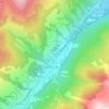Mapa topográfico La Ruà, altitude, relevo