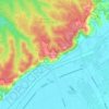 Mapa topográfico Montefalcone, altitude, relevo