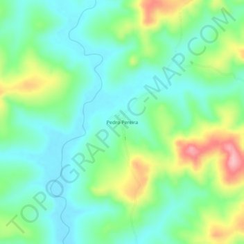 Mapa topográfico Pedro Pereira, altitude, relevo