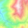 Mapa topográfico Palmas, altitude, relevo