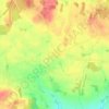 Mapa topográfico Gangsted, altitude, relevo